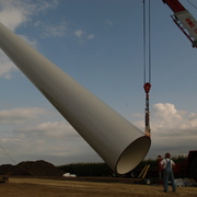 Wind turbine construction, Monday, August 30.